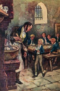Ilustrace pro Oliver Twist od Charlese Dickense (barevné lito)