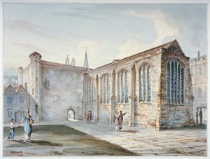 Kaple Nejsvětější Trojice, Leadenhall Street, známá jako Leadenhall Chapel, City of London, 1805. od C John M Whichelo