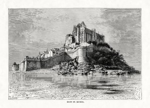 Mont-Saint-Michel, Normandie, Francie, 1879