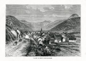 Údolí Mont-Dore-les-Bains, Francie, 19. století