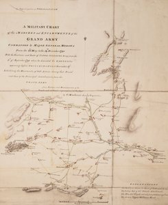Vojenská mapa pochodů a táborů velké armády pod velením generálmajora Medowse od 26. května do 14. prosince 1790. od C. Mackenzie