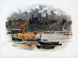 Tower of London, Anglie, 1895 od C. Wilkinson