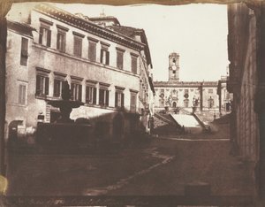 Pohled na Kapitolské schody, Řím, 1846.