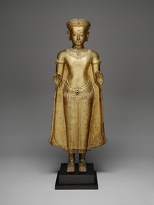 Buddha Šákjamuni, cca 13. století (pozlacený bronz)