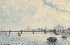 Charing Cross Bridge, Londýn. 1890 od Camille Jacob Pissarro