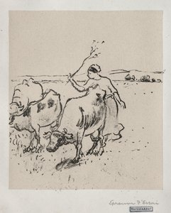 Cowherder, c. 1899. od Camille Jacob Pissarro