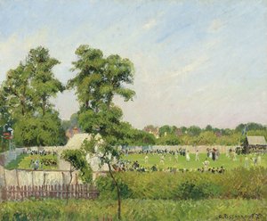 Kriketový zápas v Bedford Park, Londýn, 1897 od Camille Jacob Pissarro
