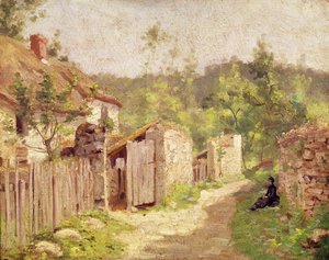 Daumierův dům ve Valmondois od Camille Jacob Pissarro