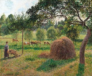 Soumrak v Eragny, 1896 od Camille Jacob Pissarro