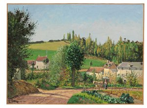 Hamlet poblíž Pontoise, 1872 od Camille Jacob Pissarro
