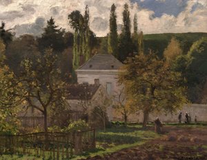 Dům v Ermitáži, Pontoise, 1873 od Camille Jacob Pissarro
