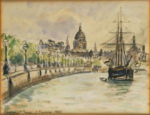 Londýn, katedrála svatého Pavla, 1890 od Camille Jacob Pissarro