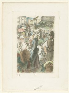 Markt v Gisors Gisorsův trh od Camille Jacob Pissarro
