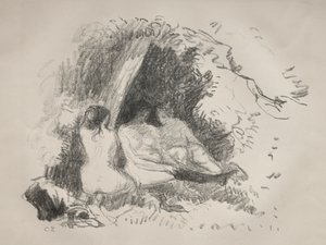 Nahé ženy, c. 1896. od Camille Jacob Pissarro