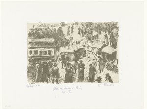 Place du Havre Place du Havre v Paříži na Z (název na objektu) od Camille Jacob Pissarro