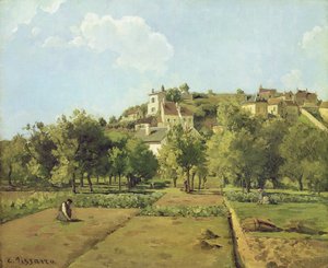Pontoise nebo The Gardens of the Hermitage, Pontoise, 1867 od Camille Jacob Pissarro