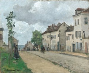 Straße v Pontoise (Rue de Gisors) od Camille Jacob Pissarro