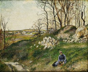 Sběrači zelí, Pontoise; Kapustové lomy, Pontoise, 1882 od Camille Jacob Pissarro