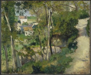 Výstup, Rue de la Cote-du-Jalet, Pontoise, 1875 od Camille Jacob Pissarro