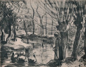 The Goose Girl, c.1870, 1946 od Camille Jacob Pissarro