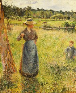 The Haymaker, 1884 od Camille Jacob Pissarro