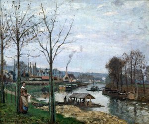 The Laundrette, Port Marly, 1872. od Camille Jacob Pissarro
