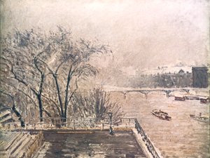 Louvre pod sněhem, 1902 od Camille Jacob Pissarro