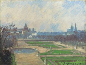 Tuileries a Louvre, 1900 od Camille Jacob Pissarro