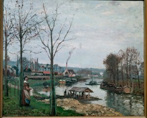 Wash-House v Port Marly od Camille Jacob Pissarro