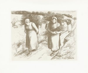 Ženy nosí buřty Porteuses de fagoty od Camille Jacob Pissarro