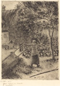 Žena vyprazdňuje trakař od Camille Pissarro