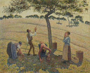 Sklizeň jablek od Camille Jacob Pissarro