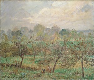 Podzim, ranní mlha, Eragny-sur-Epte, 1902 od Camille Pissarro