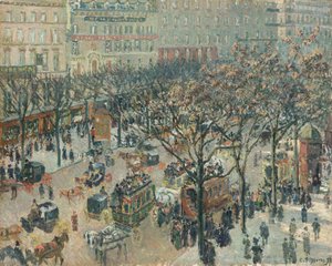 Boulevard des Italiens, ráno, sluneční světlo, 1897. od Camille Pissarro