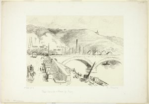 Most v Rouen: Pont Corneille od Camille Pissarro