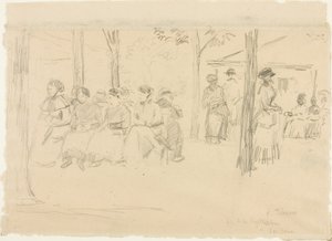 Party v Pontoise od Camille Pissarro