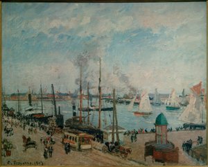 Přístav Le Havre při přílivu od Camille Jacob Pissarro