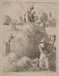 Hajní z Eragny, asi 1896 (litografie) od Camille Pissarro