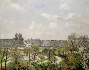Tuileries Garden, jarní ráno; Tuileries Garden, ráno, jaro, 1900 od Camille Jacob Pissarro