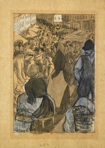 Tržní scéna, 80. léta 19. století od Camille Pissarro