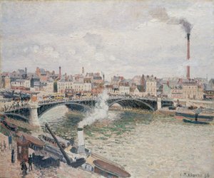 Ráno, zatažený den, Rouen, 1896. od Camille Jacob Pissarro