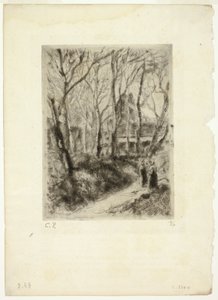 Cesta v Pontoise od Camille Pissarro