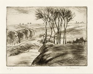 Krajina v Osném od Camille Pissarro