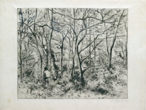 Krajina pod lesem, v Ermitáž Pontoise, 1879 od Camille Pissarro