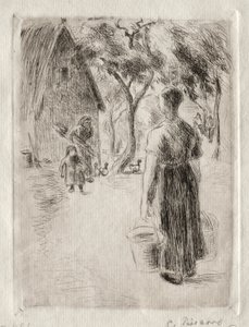 Rolnice nesoucí kbelíky od Camille Pissarro