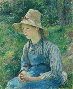 Selka se slaměným kloboukem od Camille Pissarro
