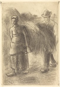 Rolníci nesoucí seno od Camille Pissarro