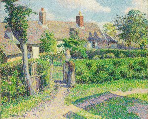 Selské domy, Eragny, 1887 od Camille Jacob Pissarro
