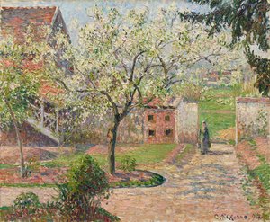 Plum Trees in Blossom, Éragny. Malířův domov, 1894.