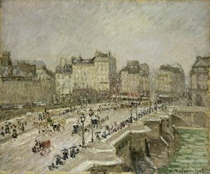 Pont Neuf, Sněhový efekt, 2. série od Camille Pissarro